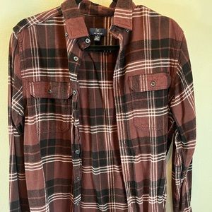 Burgundy flannel.